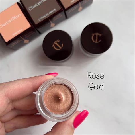 Кремовые тени charlotte tilbury cream eyeshadow - rose gold, 7 мл ...