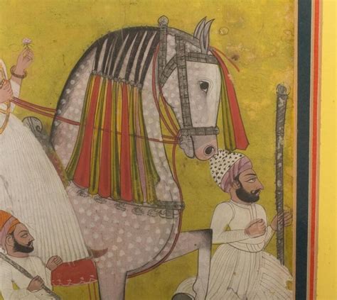 indian school indian equestrian painting  rajput ruler mutualart