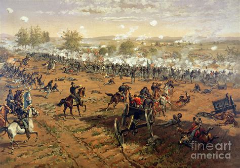 Battle of Gettysburg Painting by Thure de Thulstrup - Pixels