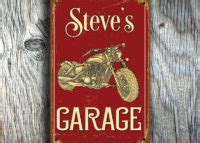 Motorcycle Garage Sign - Custom Garage Sign | Classic Metal Signs
