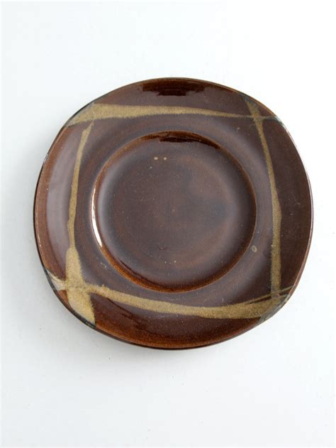 vintage studio pottery plate  vintage
