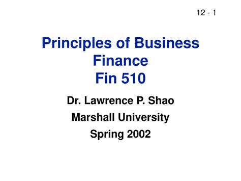 Finance 510