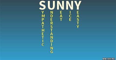 The meaning of sunny - Name meanings