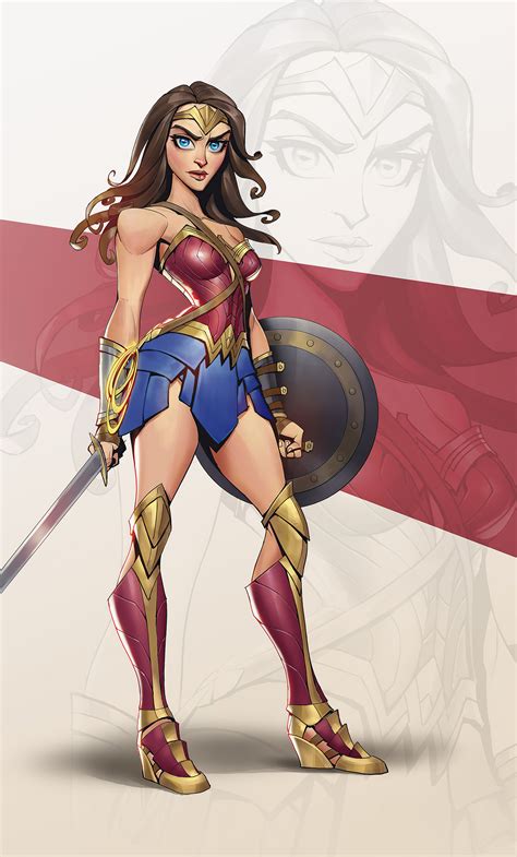 1280x2120 Wonder Woman Cartoon Minimal Art 5k iPhone 6+ ,HD 4k