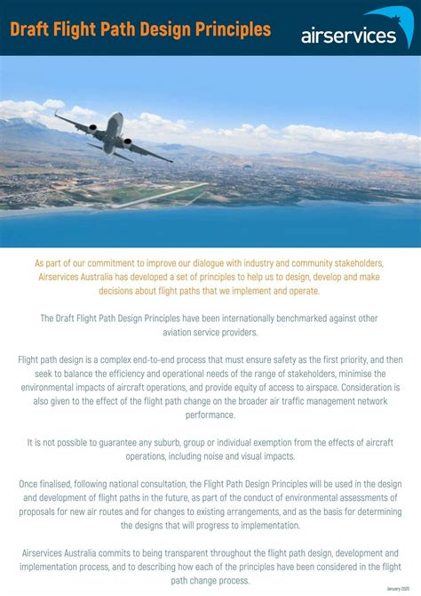 photo gallery flight path design principles engage airservices
