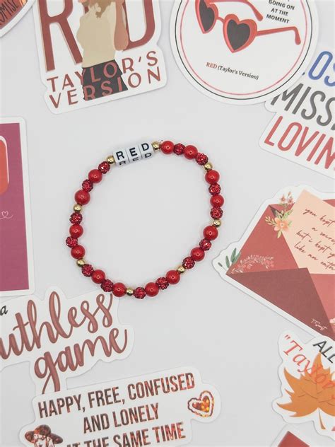 Red Taylor Swift Bracelet Friendship Bracelet Taylor Swift - Etsy