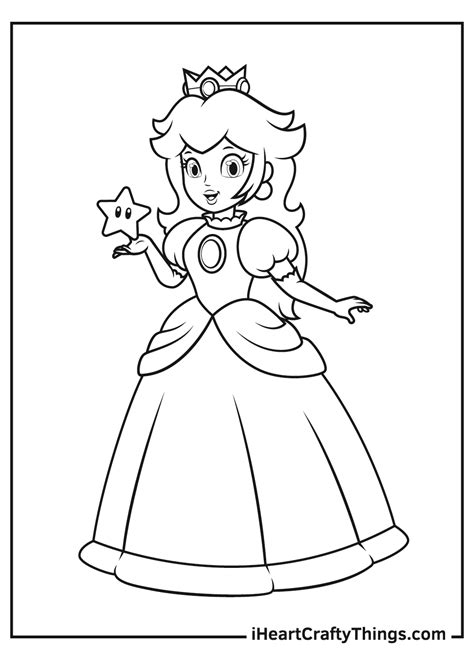 Printable Princess Peach Coloring Pages (Updated 2021)