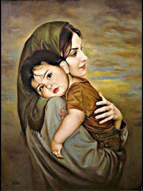 Pin de Isthar en Felicitaciones | Madre arte, Pintura de madre e hijo