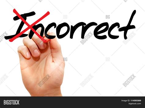 turning word incorrect image photo  trial bigstock