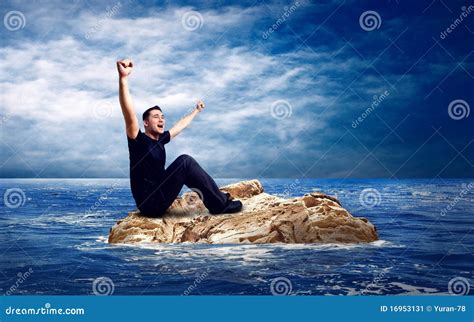 Men funs stock image. Image of motivation, island, blue - 16953131