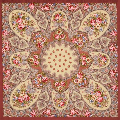 Платок «Венский вальс» Рисунок 1121-16 | Fiori