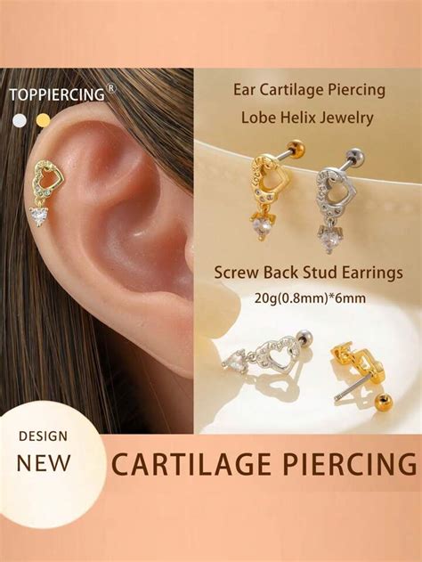 Brinco Na Cartilagem Da Orelha - Cartilagem Piercing Na Orelha Comprar Conjunto De Brincos De