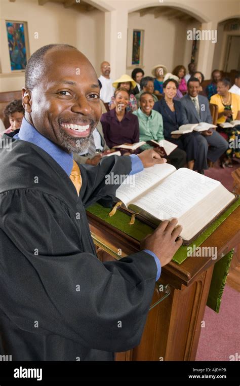 church minister preaching high resolution stock photography  images