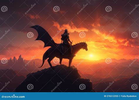 Knight Dragon Coloring Page For Kids Vector Illustration ...