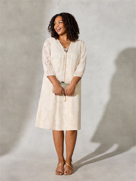 Nude Jacquard Dress