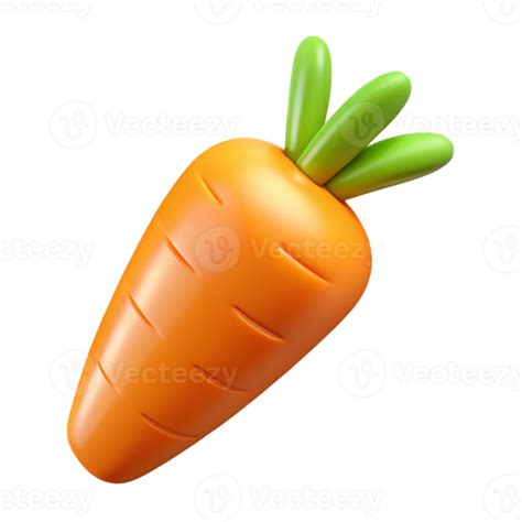 render cartoon carrot illustration  png