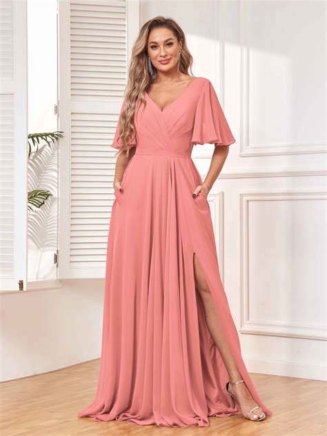 coral bridesmaid dresses