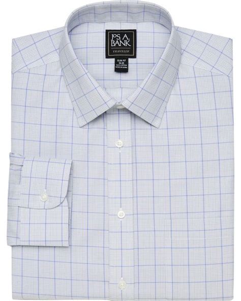 Lyst - Jos. a. bank Traveler Collection Slim Fit Spread Collar Plaid ...