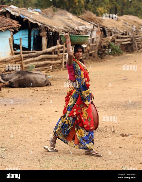 Indian Villagers Madhya Pradesh Stock Photo - Alamy