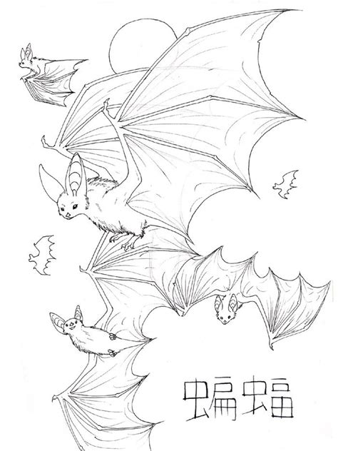 Bat Drawing Outline at PaintingValley.com | Explore collection of Bat ...