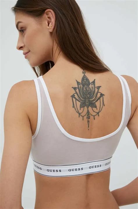 Бюстгальтер Guess цвет белый однотонный | ANSWEAR.ua
