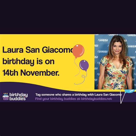 Laura San Giacomo's birthday is 14th November 1962