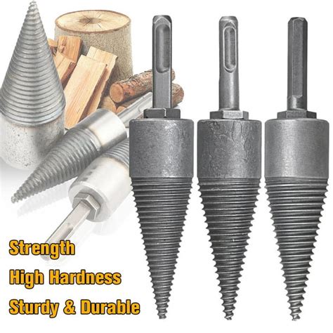 Log Wood Splitting Electric Hammer Drill Bit Splitter Cone Firewood ...