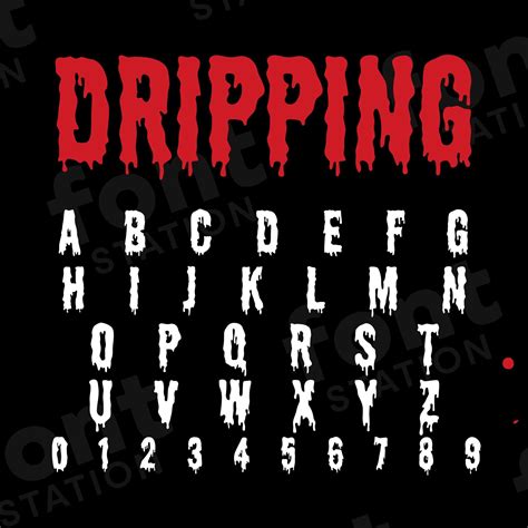 Dripping Font Alphabet Letters - Infoupdate.org