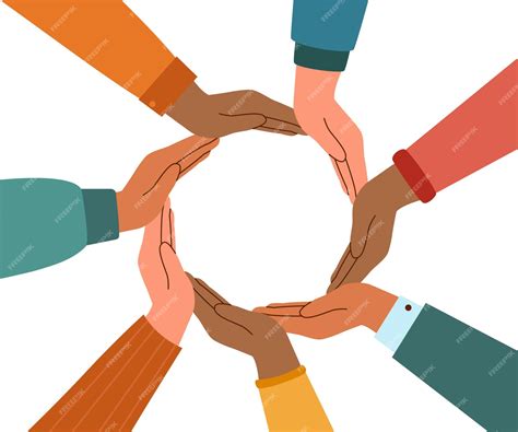 premium vector hands circle