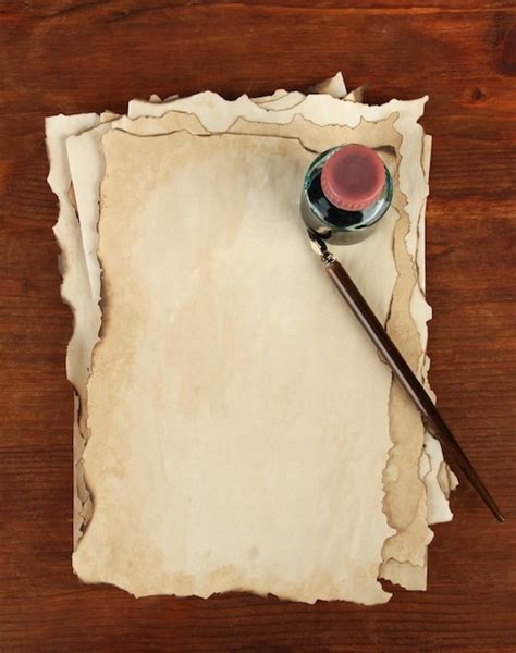premium photo  paper ink  ink   wooden background