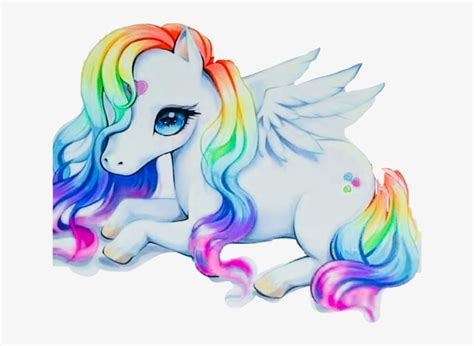 Unicorn Rainbow Anime Kawaii Chibi Freetoedit - Pegasus Cute Unicorn ...