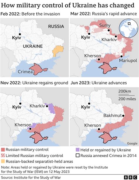 Ukraine in maps: Tracking the war with Russia - BBC News