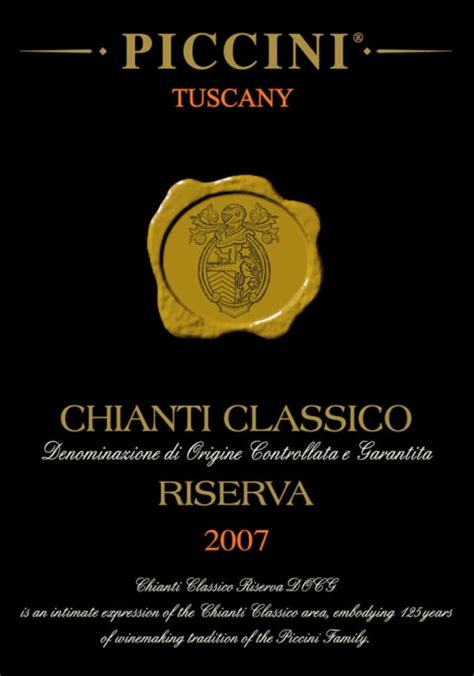Piccini Chianti Classico Riserva 2007 | Wine.com