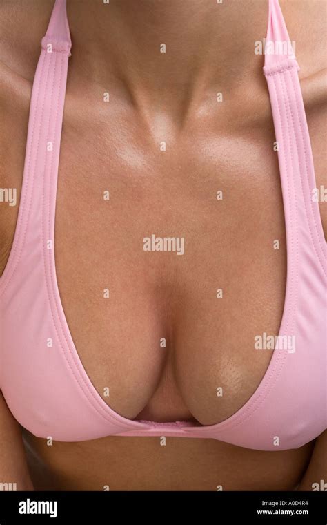 Close up of female chest Stock Photo - Alamy