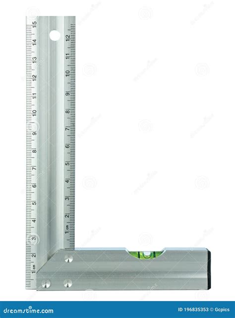 An Aluminum Right Angled Set Square Tool with Metric Measurements Stock ...