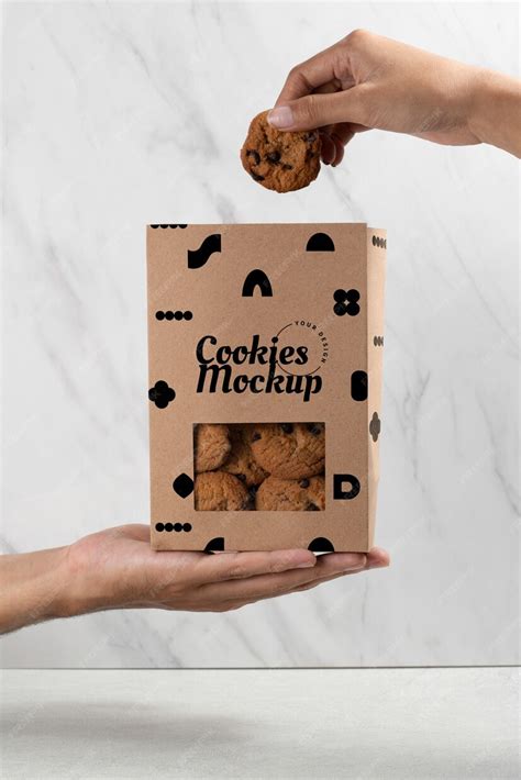 Free PSD | Cookie packaging design mockup