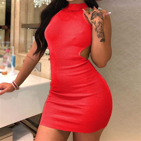 Aloohaidyvio Sexy Dresses for Women Date Night,Womens High Neck Hollow