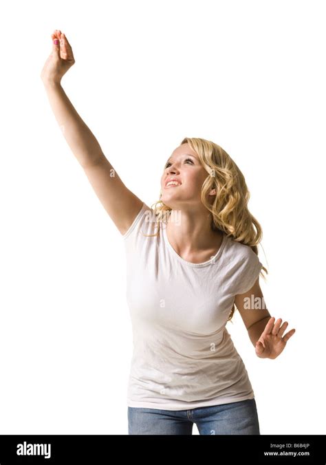 woman reaching  stock photo alamy