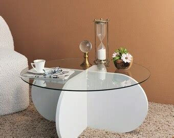middle glass table etsy