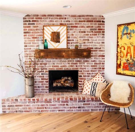 Living Room Decor With Red Brick Fireplace | Bryont Blog