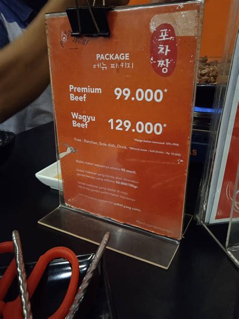 menu  pochajjang cikarang restaurant bekasi regency