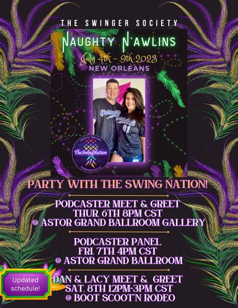 TheSwingNation on Twitter: "**Naughty N’awlins UPDATED Schedule