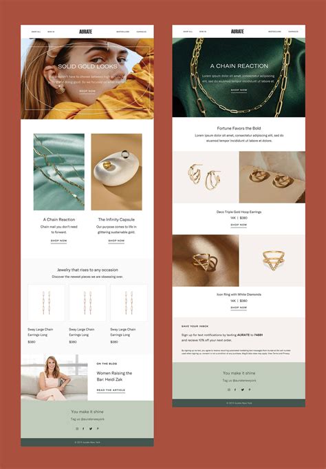 Aurate - Packaging Design - New York on Behance | Jewelry website