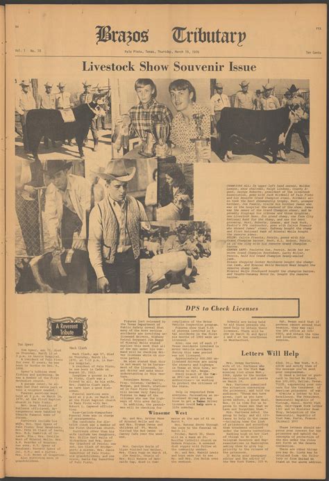 Brazos Tributary (Palo Pinto, Tex.), Vol. 1, No. 18, Ed. 1 Thursday ...