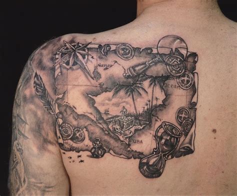 Тату карта сокровищ | Тату на морскую тематику | Tattoo work, Tattoos ...