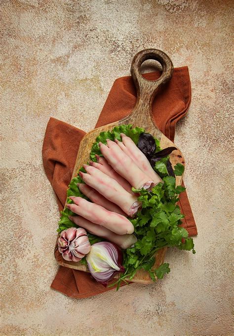 Premium Photo | Raw pigs feet young piglet piglets hooves