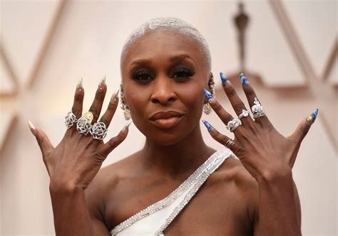 Cynthia Erivo Oscars Nails 2020 Features Van Gogh's Starry Night