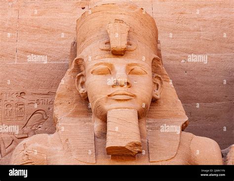 statue  pharaoh ramses ii  front   great temple  ramses ii