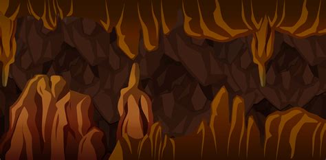 Underground cavern landscape scene 299208 Vector Art at Vecteezy