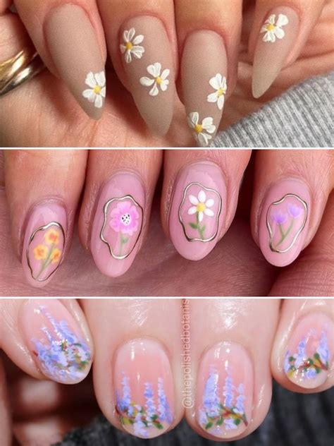 simple flower nail designs  beginners  nail flowers design